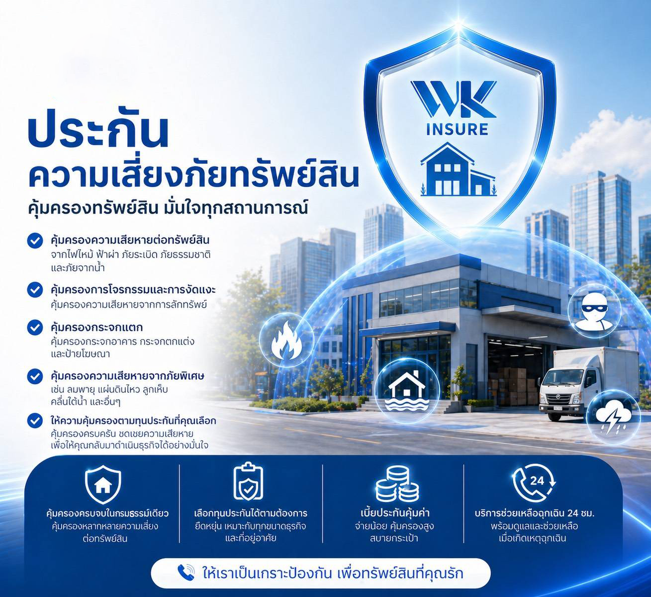 ประกันความเสี่ยงภัยทรัพย์สินธุรกิจ